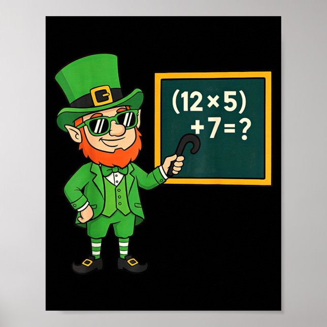 67 roliga St Patricks Day Math lärare meme sex sju Poster (Framsidan)