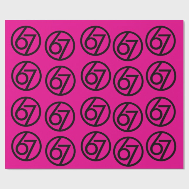 67 Roligt Meme Sex Sju Gen Alpha Presentpapper (Platt)