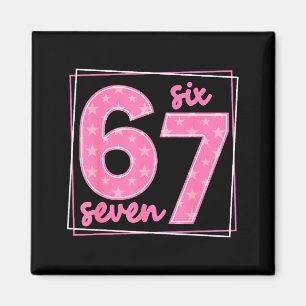 67 Roligt Nummer 67 Födelsedags Meme Magnet