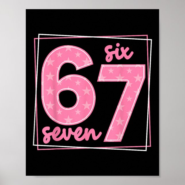 67 Roligt Nummer 67 Födelsedags Meme  Poster (Framsidan)
