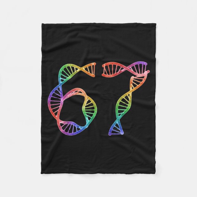 67 Roligt Nummer Meme DNA-replikation Molekylär Bi Fleecefilt (Framsidan)