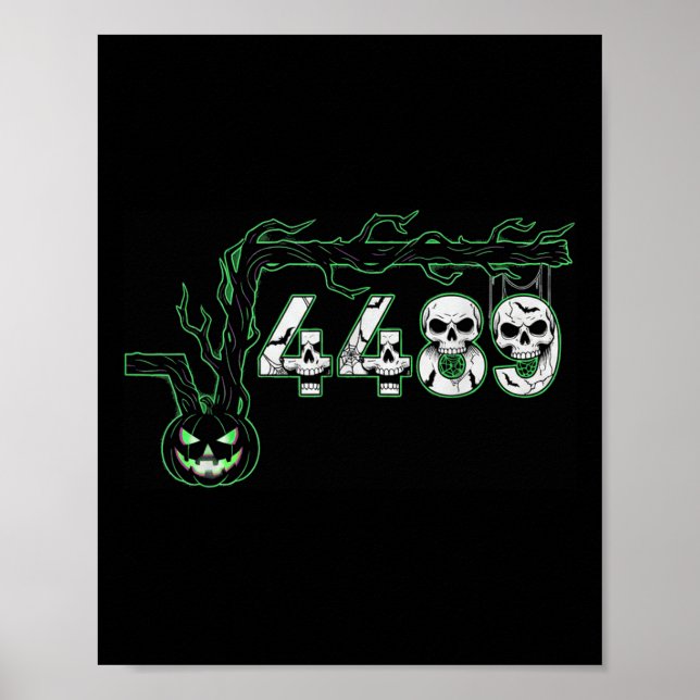67 Root Six Seven 6 7 Meme Funny Halloween Pumpkin Poster (Framsidan)
