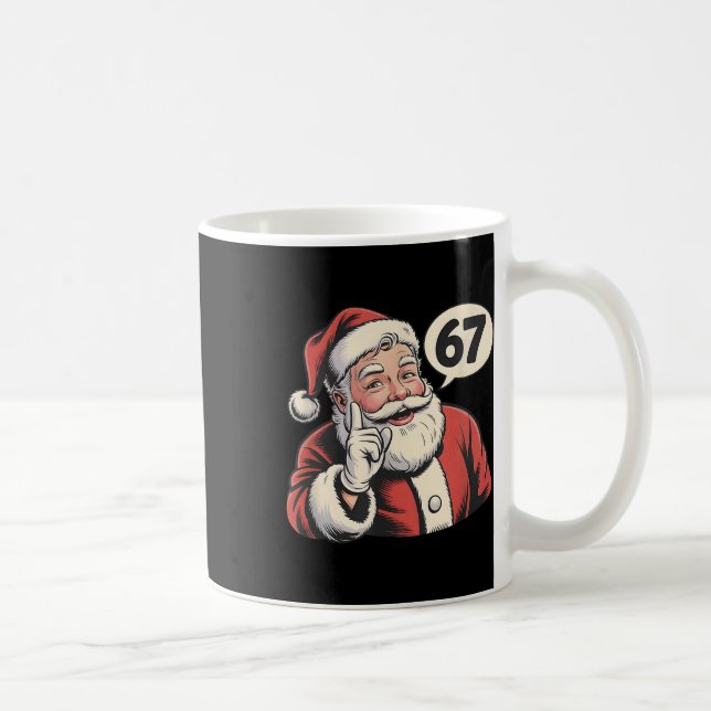 67 Santa Christmas Six Seven Meme  Kaffemugg (Höger)