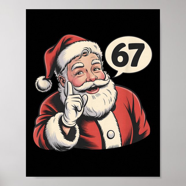 67 Santa Christmas Six Seven Meme  Poster (Framsidan)