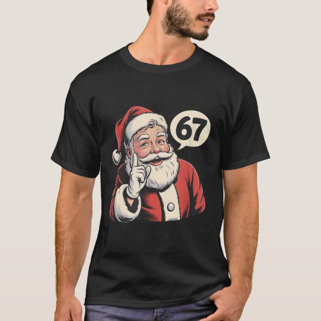 67 Santa jul Six Seven Meme  T Shirt (Framsida)