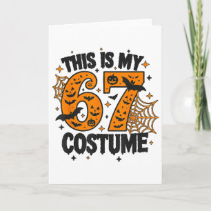 67 Sextio sju Halloween kostymdesign Rolig 6 7 Kort