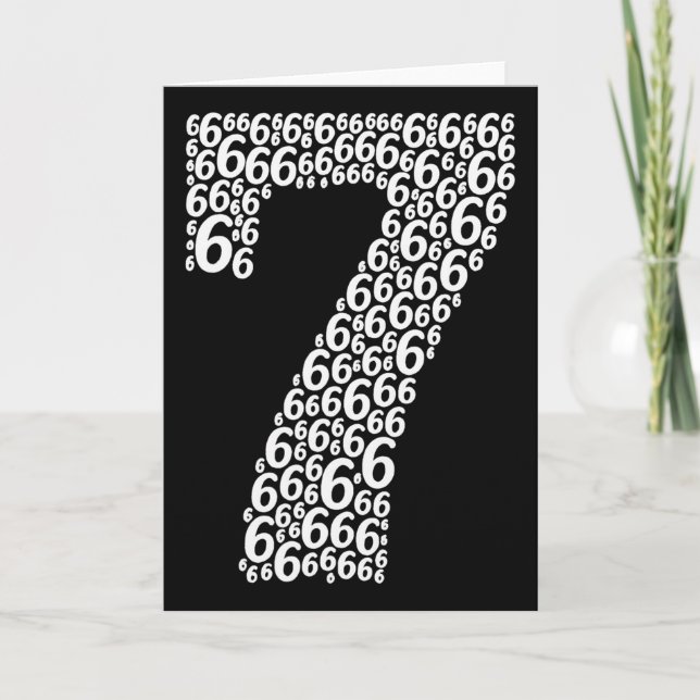 67 Sextio sju Halloween-kostymdesign Roligt 6 7  Kort (Framsida)