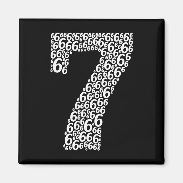 67 Sextio sju Halloween kostymdesign Roligt 6 7  Magnet (Framsidan)