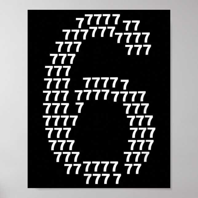67 Sextio Sju Rolig 6 7 Meme Halloween Kostym Hu Poster (Framsidan)