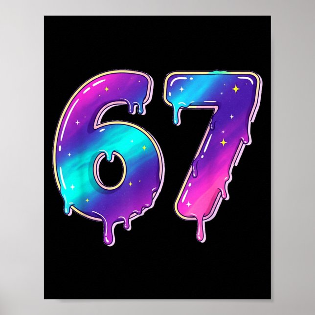 67 Shirt, 67 Meme Baseball Lifestyle 101 Apparel Y Poster (Framsidan)