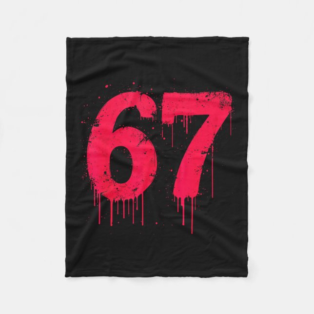 67 Shirt, 67 Meme Six Seven Men Teen Kids Funny  Fleecefilt (Framsidan)