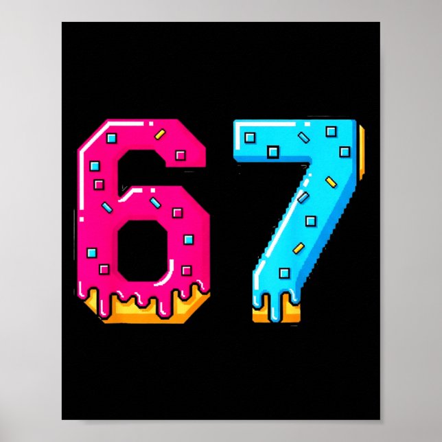 67 Shirt Baseball Life Style 101 Apparel Youth Dri Poster (Framsidan)