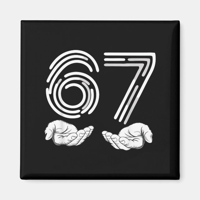 67 Shirt, Funny Shirts 67 Kid Meme Six Seven Graph Magnet (Framsidan)