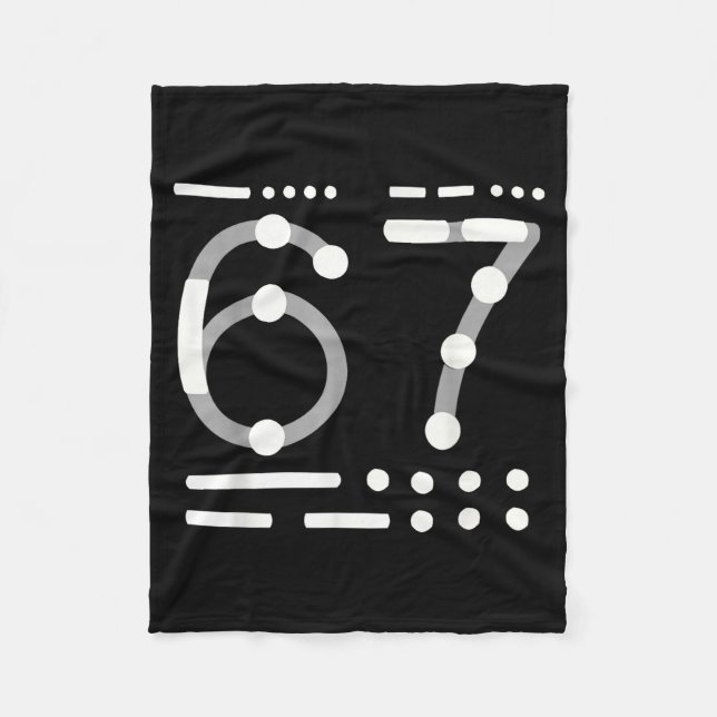 67 Shirt, Morse Code 67 Kid Meme Six Seven Graphic Fleecefilt (Framsidan)