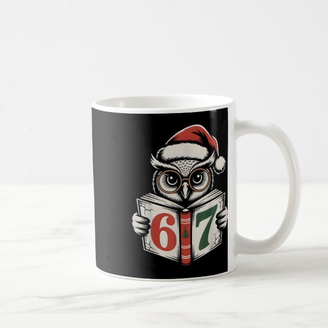 67 siffra uggla jul internet meme högtid  kaffemugg (Höger)
