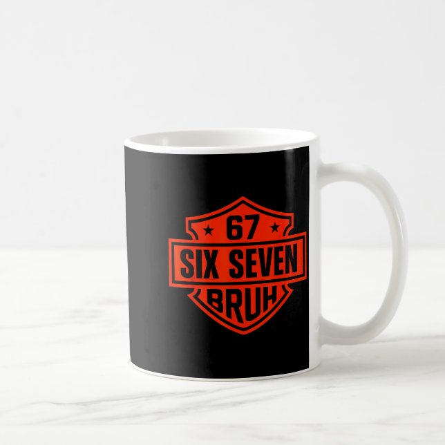 67 Six Seven 6 7 Boys Girls Kids Teens Tee Motorcy Kaffemugg (Höger)