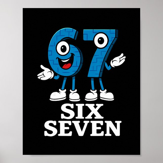 67 Six Seven 6-7 - Funny Italian Brainrot Kids Gam Poster (Framsidan)