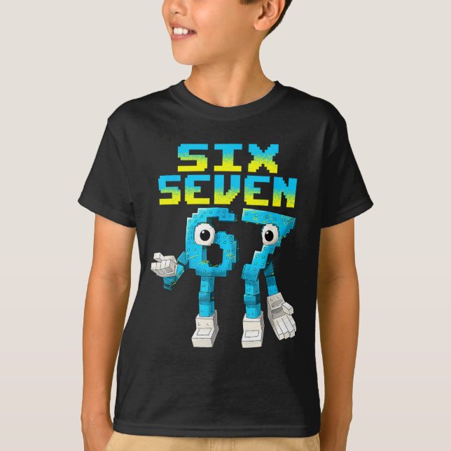 67 Six Seven 6-7 - Funny Italian Brainrot Kids Gam T Shirt (Framsida)