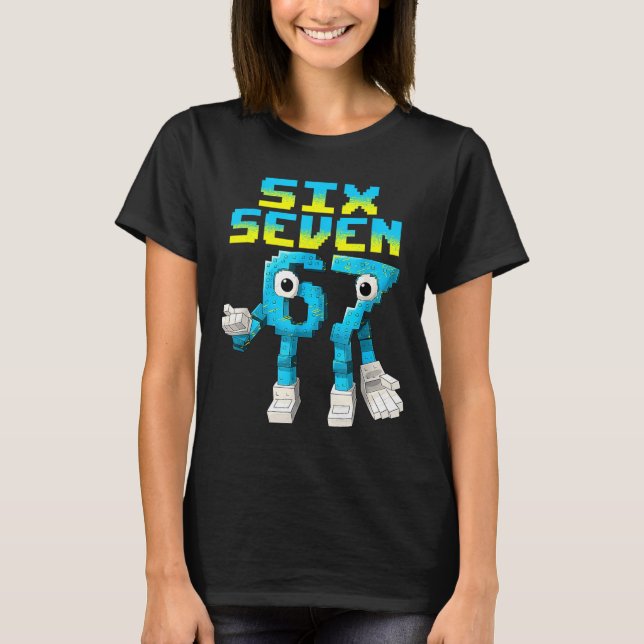 67 Six Seven 6-7 - Funny Italian Brainrot Kids Gam T Shirt (Framsida)