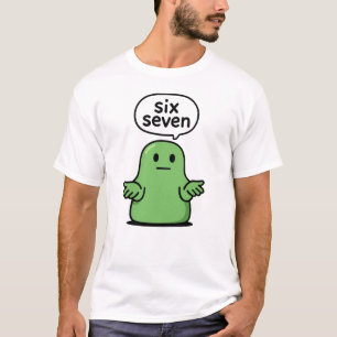 67 Six Seven 6-7 Grön Blob Slim - Roliga Barn Tröj T Shirt