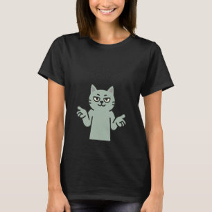 67 Six Seven 6-7 Grön Katt - Roliga Barn Spelande T Shirt