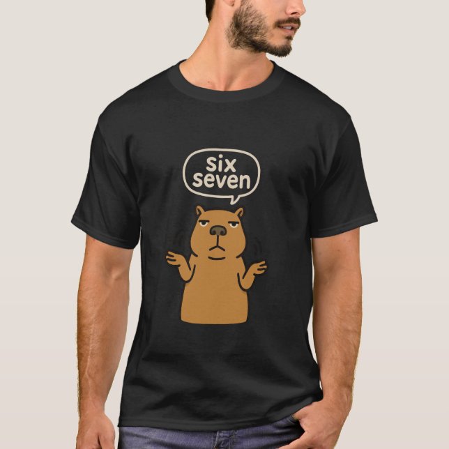 67 Six Seven 6-7 Kapybar - Rollig Tonåringar Barn  T Shirt (Framsida)