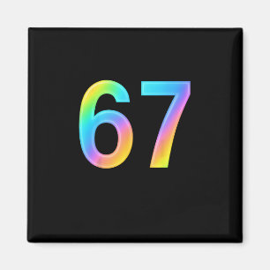 67 Six Seven 6 7 Meme Design Rolig 6 7 1 Magnet