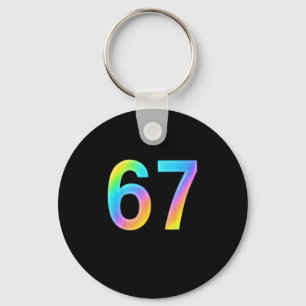 67 Six Seven 6 7 Meme Design Rolig 6 7 1 Nyckelring
