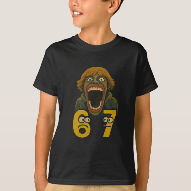 67 Six Seven 6 7 Meme Design Rolig 6 7 2  T Shirt (Framsida)