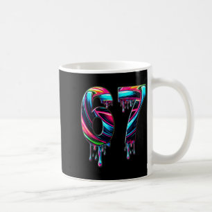 67 Six Seven 6 7 Meme Design Rolig 6 7 Kaffemugg