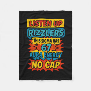 67 Six Seven 6 7 Meme Design Rolig 6 7 Sigma Rizzl Fleecefilt