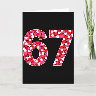 67 Six Seven 6 7 Meme För Män Kvinnor Barn Alla Hj Kort