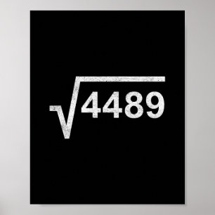 67 Six Seven 6-7 Meme Kvadratrot 4489 Slang Matema Poster