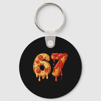 67 Six Seven 6-7 Pizza Och Chicken Nugget - Brainr Nyckelring