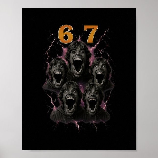 67 Six Seven Bootleg 6 7 Meme Design Rolig 6 7 1  Poster (Framsidan)