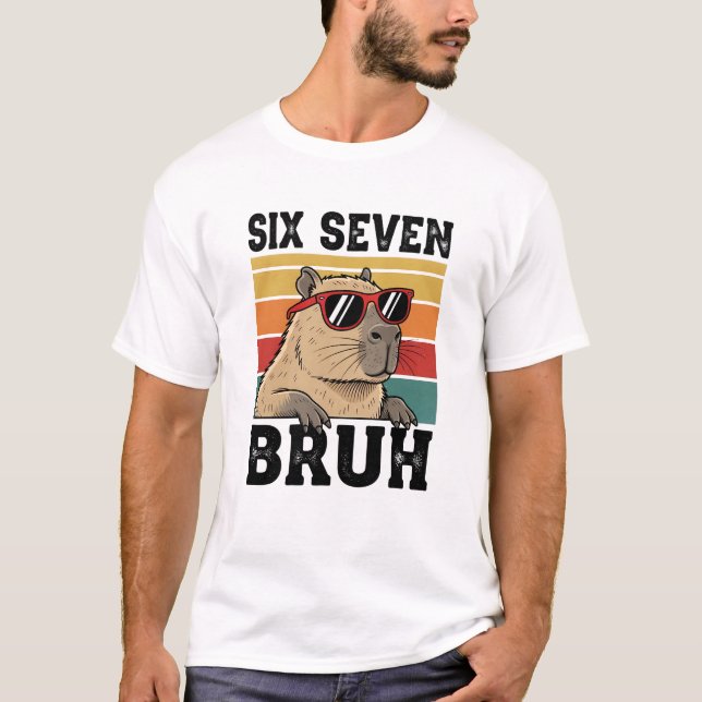 67 Six Seven Bruh Capybara T Shirt (Framsida)