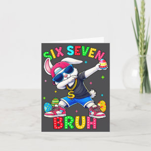 67 Six Seven Bruh Dabbing Kanin Med Solglasögon På Kort