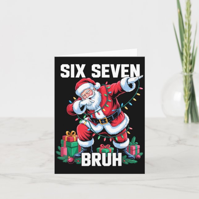 67 Six Seven Bruh Funny Christmas 6 7 Meme Men Wom Kort (Framsida)