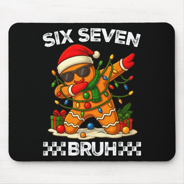 67 Six Seven Bruh Funny Christmas Dabbing Gingerbr Musmatta (Framsidan)