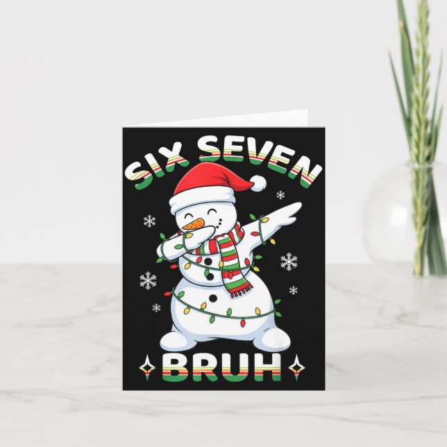 67 Six Seven Bruh Meme Funny Dabbing Snowman Chris Kort (Framsida)