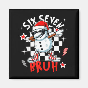 67 Six Seven Bruh Rolig Snöman Jul 6 7 Meme Magnet