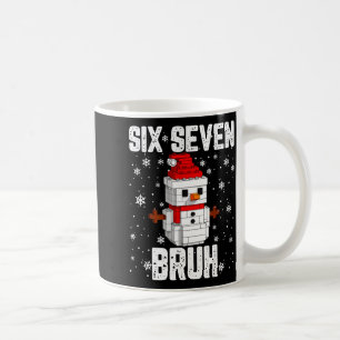 67 Six Seven Bruh Snömannen Byggnadsblock Jul Kaffemugg