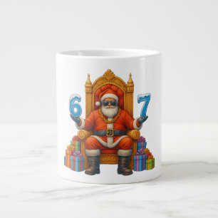 67 Six Seven Bruh Tomte Anpassad - Personligt Namn Jumbo Mugg