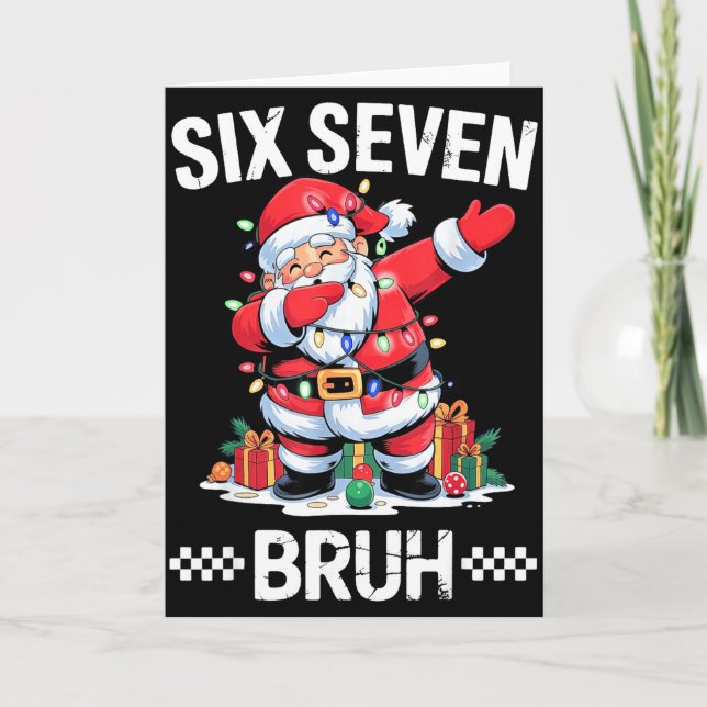 67 Six Seven Burh Christmas 6 7 Meme  Kort (Framsida)