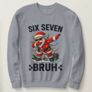 67 Six Seven Burh Dabbing Santa Dab Jul Lång Ärmad Tröja