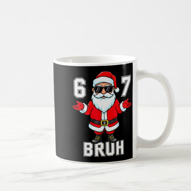 67 Six Seven Burh Funny Christmas 6 7 Meme Men Wom Kaffemugg (Höger)