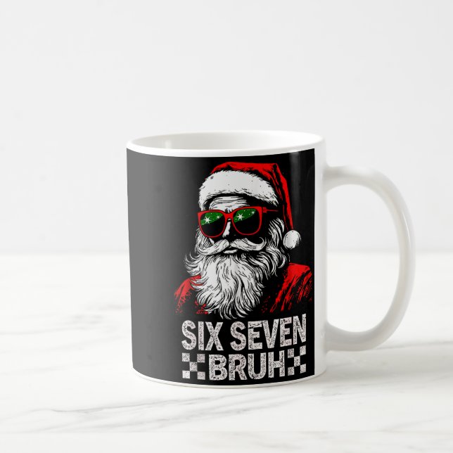 67 Six Seven Burh Funny Christmas 6 7 Meme Men Wom Kaffemugg (Höger)
