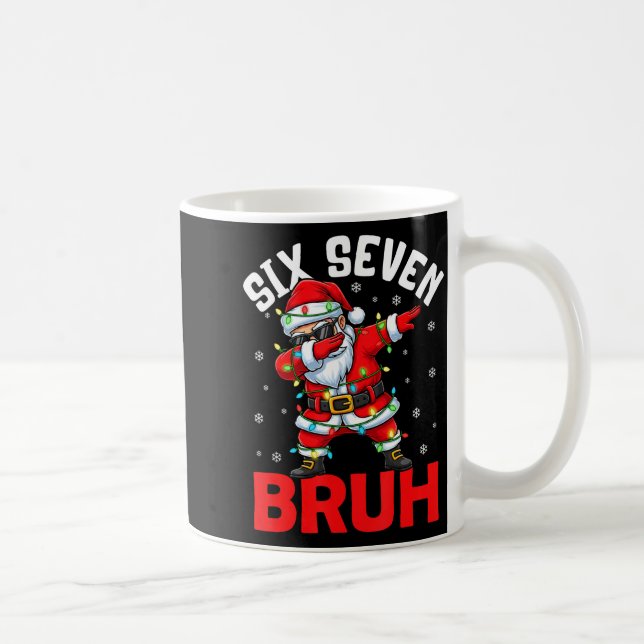67 Six Seven Burh Funny Christmas 6 7 Meme Men Wom Kaffemugg (Höger)