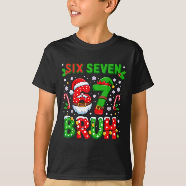 67 Six Seven Burh jul 6 7 Meme  T Shirt (Framsida)