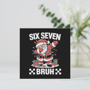 67 Six Seven Burh Rolig Jul 6 7 Meme Julkort